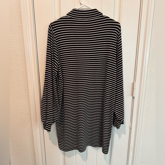 Reformation Jeans Nadine Minidress Womens Sz Large Black White Stripes - Picture 6 of 11